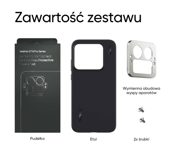 REALME Camera Decoration Protective Cover Set for GT 8 Pro White - 1471338 - zdjęcie 4